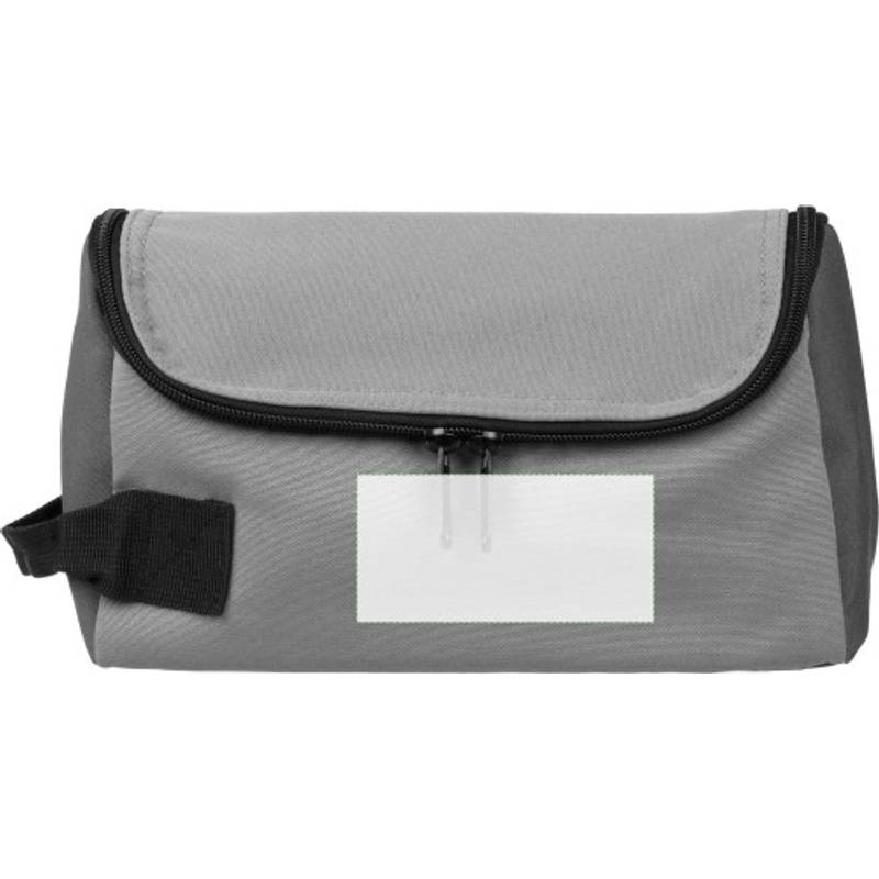 Polyesterová (600D) toaletní taštička Niklas, hnědá taupe Polyesterová (600D) toaletní taštička Niklas, hnědá taupe