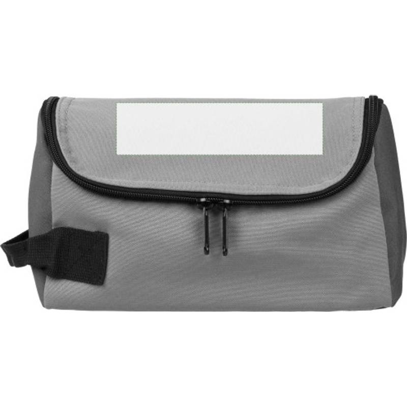 Polyesterová (600D) toaletní taštička Niklas, hnědá taupe Polyesterová (600D) toaletní taštička Niklas, hnědá taupe