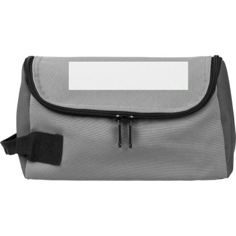 Polyesterová (600D) toaletní taštička Niklas, hnědá taupe Polyesterová (600D) toaletní taštička Niklas, hnědá taupe