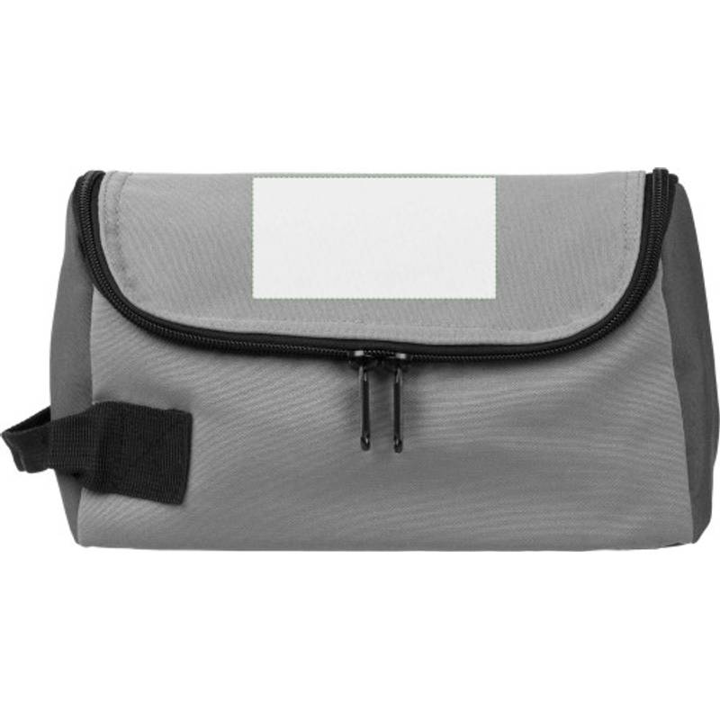 Polyesterová (600D) toaletní taštička Niklas, hnědá taupe Polyesterová (600D) toaletní taštička Niklas, hnědá taupe