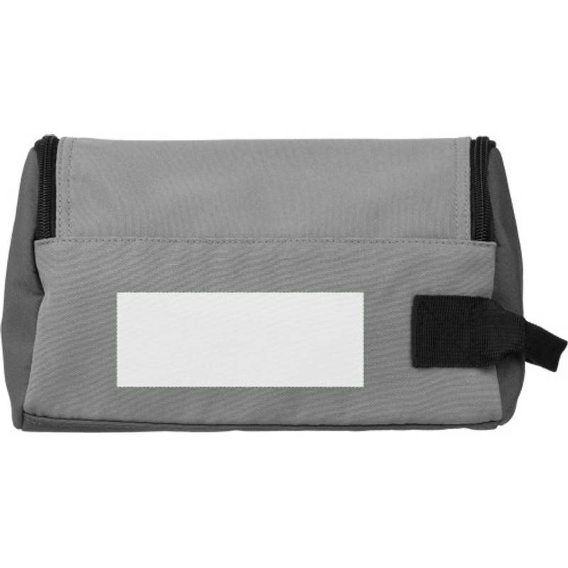 Polyesterová (600D) toaletní taštička Niklas, hnědá taupe Polyesterová (600D) toaletní taštička Niklas, hnědá taupe