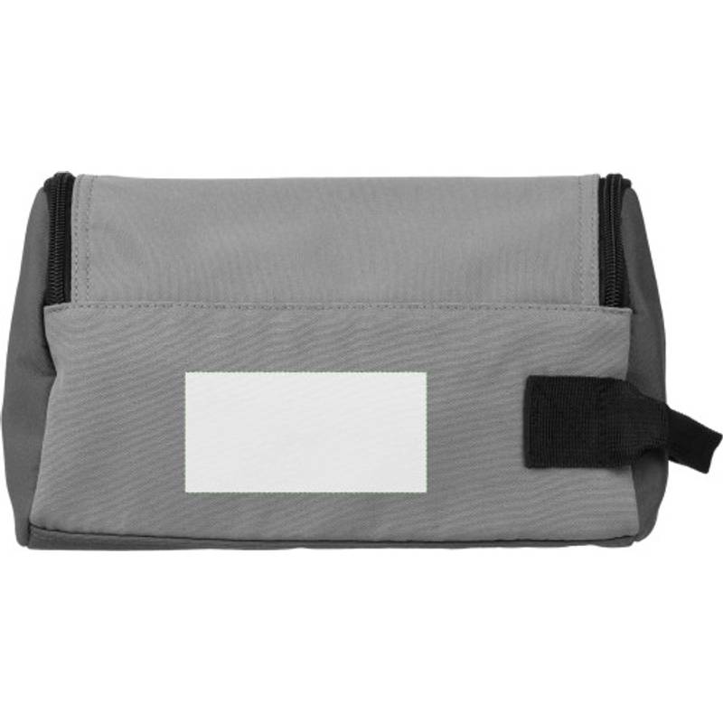 Polyesterová (600D) toaletní taštička Niklas, hnědá taupe Polyesterová (600D) toaletní taštička Niklas, hnědá taupe