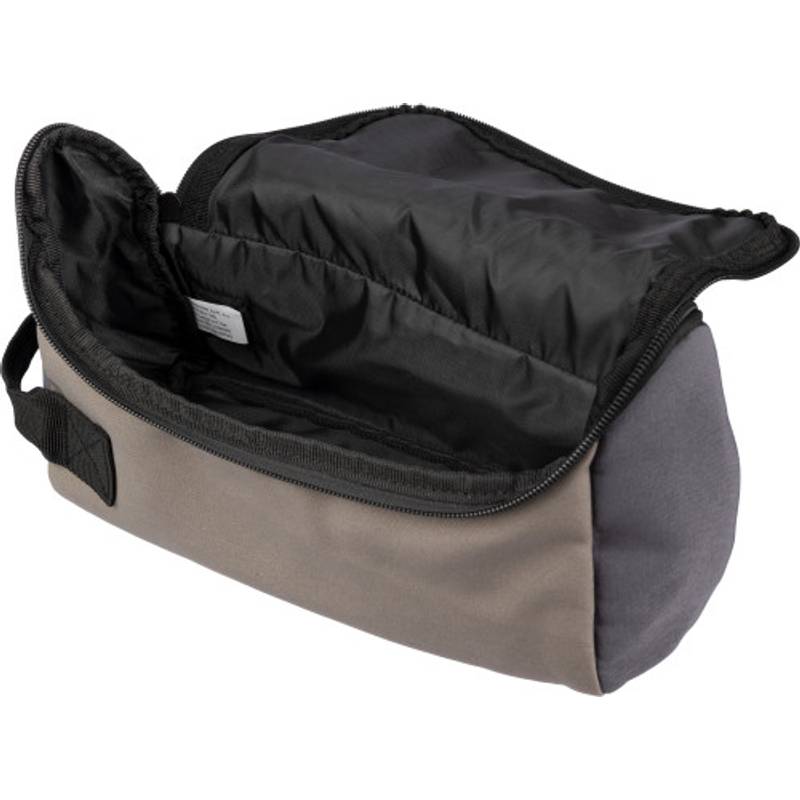 Polyesterová (600D) toaletní taštička Niklas, hnědá taupe Polyesterová (600D) toaletní taštička Niklas, hnědá taupe