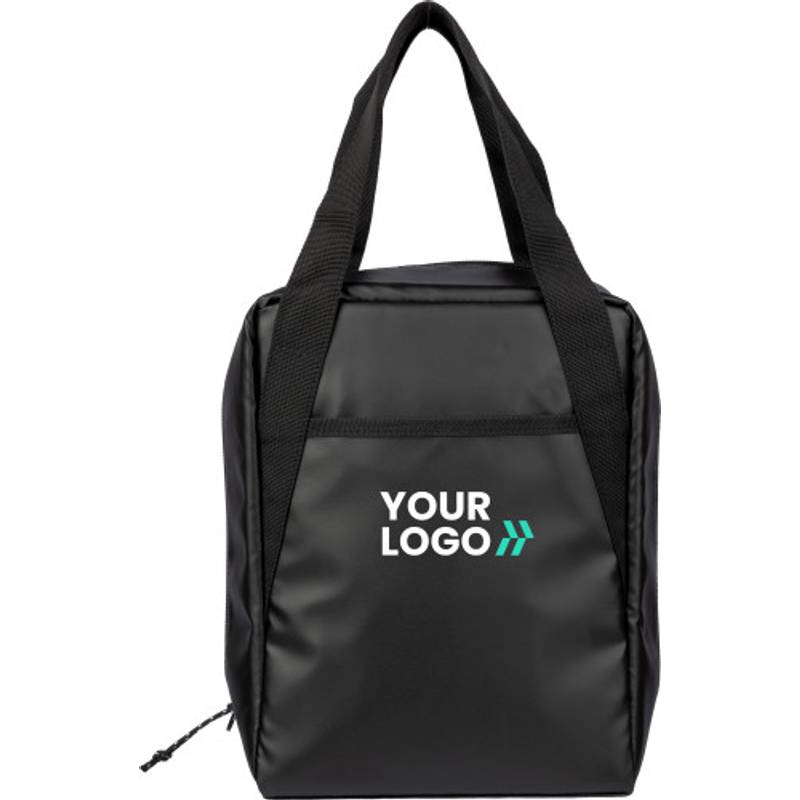 Polyesterová (600D) chladiaca obedová taška Tanja, čierna Polyesterová (600D) chladiaca obedová taška Tanja, čierna
