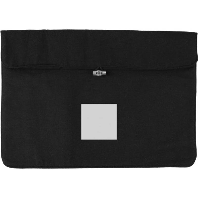 Bavlněná kapsa na notebook (220 gr/m2) Dirk, černá Bavlněná kapsa na notebook (220 gr/m2) Dirk, černá