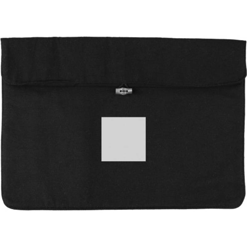 Bavlněná kapsa na notebook (220 gr/m2) Dirk, černá Bavlněná kapsa na notebook (220 gr/m2) Dirk, černá