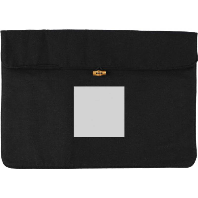 Bavlněná kapsa na notebook (220 gr/m2) Dirk, černá Bavlněná kapsa na notebook (220 gr/m2) Dirk, černá