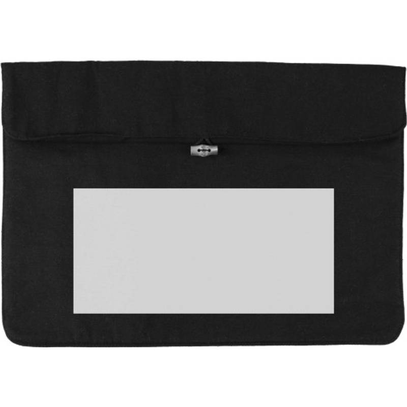 Bavlněná kapsa na notebook (220 gr/m2) Dirk, černá Bavlněná kapsa na notebook (220 gr/m2) Dirk, černá