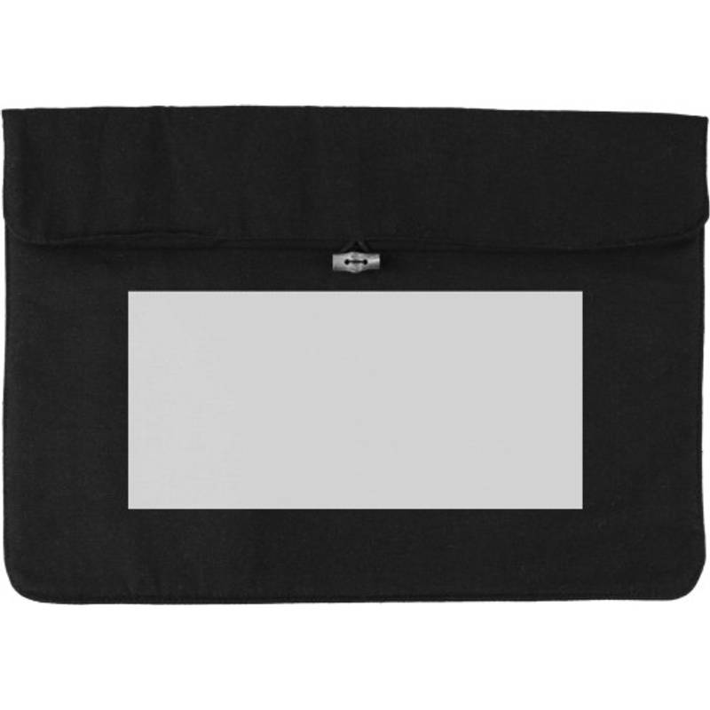 Bavlněná kapsa na notebook (220 gr/m2) Dirk, černá Bavlněná kapsa na notebook (220 gr/m2) Dirk, černá