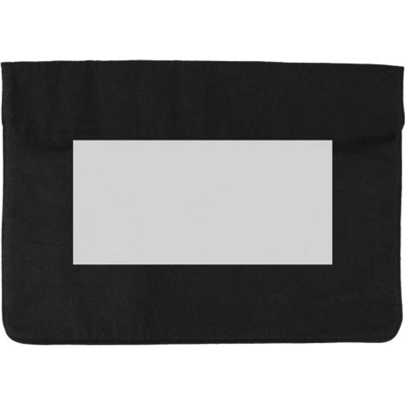 Bavlněná kapsa na notebook (220 gr/m2) Dirk, černá Bavlněná kapsa na notebook (220 gr/m2) Dirk, černá