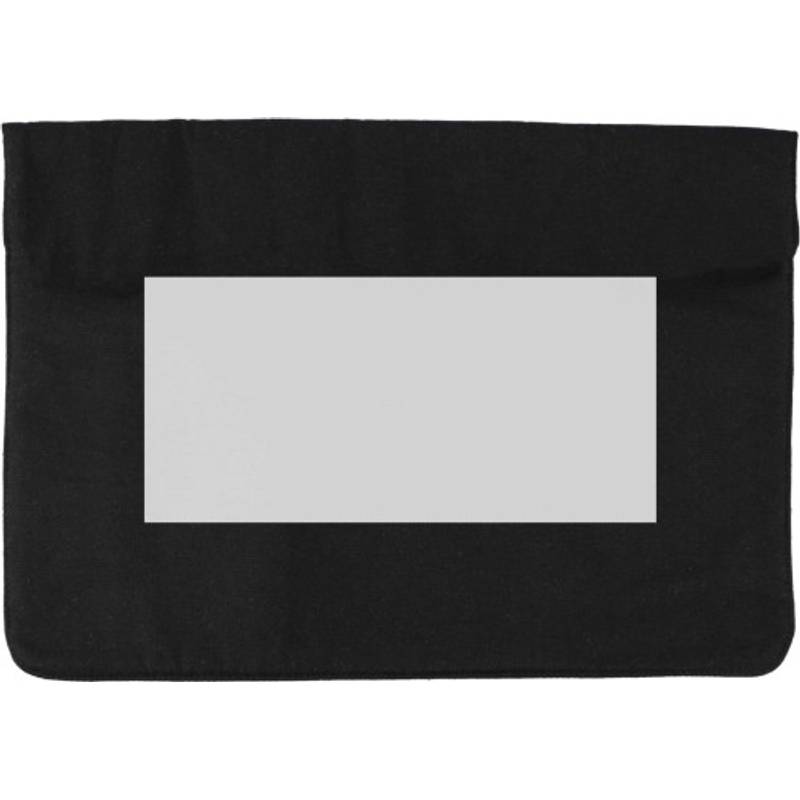 Bavlněná kapsa na notebook (220 gr/m2) Dirk, černá Bavlněná kapsa na notebook (220 gr/m2) Dirk, černá