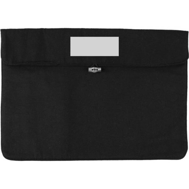 Bavlněná kapsa na notebook (220 gr/m2) Dirk, černá Bavlněná kapsa na notebook (220 gr/m2) Dirk, černá