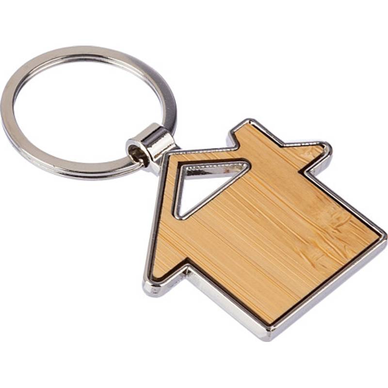 Kľúčenka zo zinkovej zliatiny Bernd, hnedá Kľúčenka zo zinkovej zliatiny Bernd, hnedá