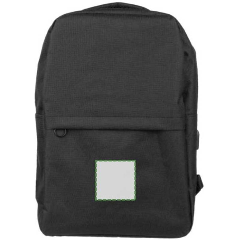 rPET (600D) batoh Henrik, čierna rPET (600D) batoh Henrik, čierna