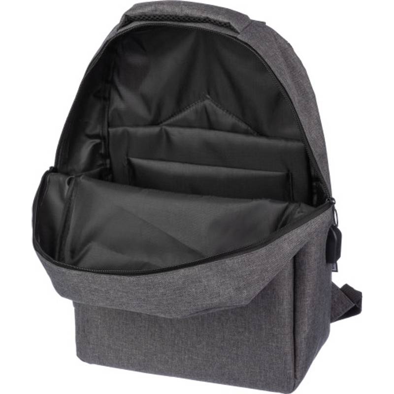 rPET (600D) batoh Henrik, čierna rPET (600D) batoh Henrik, čierna