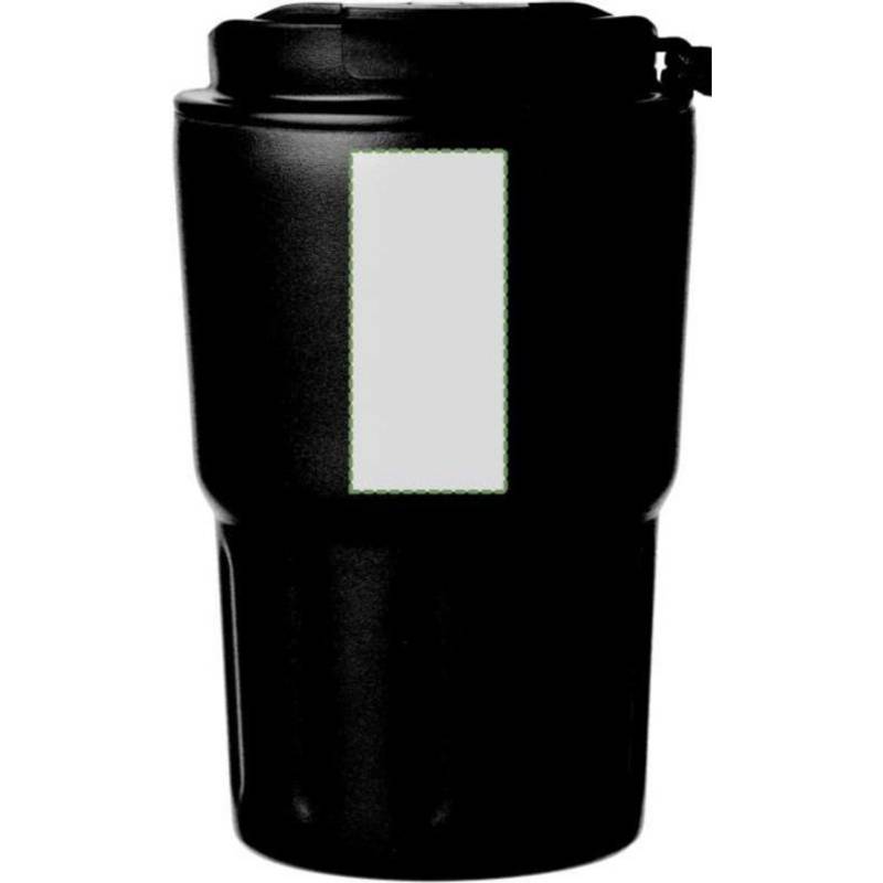 Nerezový dvoustěnný hrnek Louisa, černá Nerezový dvoustěnný hrnek Louisa, černá