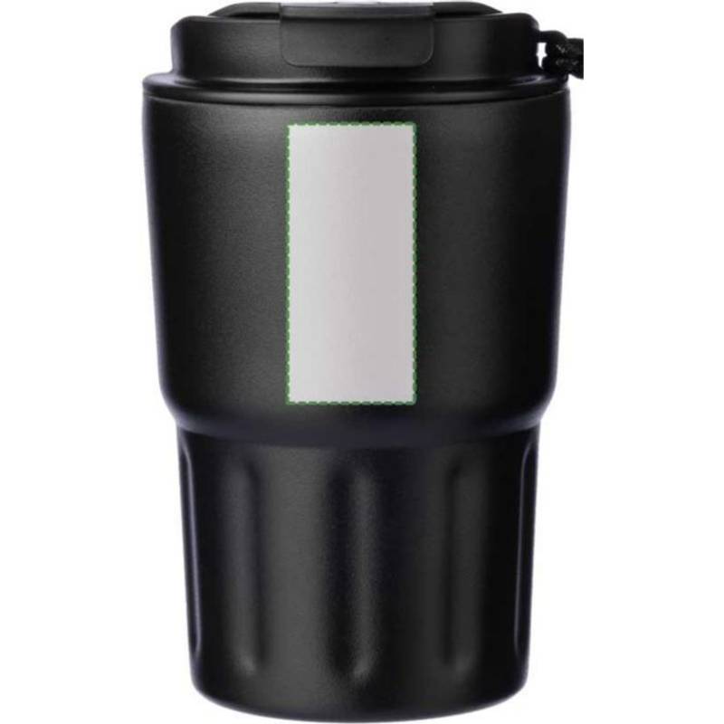 Nerezový dvoustěnný hrnek Louisa, černá Nerezový dvoustěnný hrnek Louisa, černá