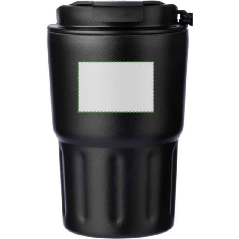 Nerezový dvoustěnný hrnek Louisa, černá Nerezový dvoustěnný hrnek Louisa, černá