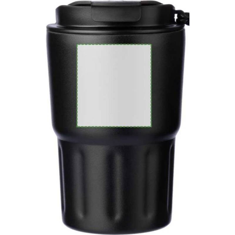 Nerezový dvoustěnný hrnek Louisa, černá Nerezový dvoustěnný hrnek Louisa, černá