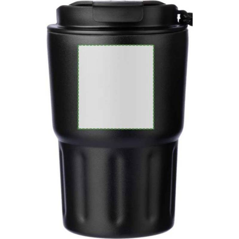 Nerezový dvoustěnný hrnek Louisa, černá Nerezový dvoustěnný hrnek Louisa, černá