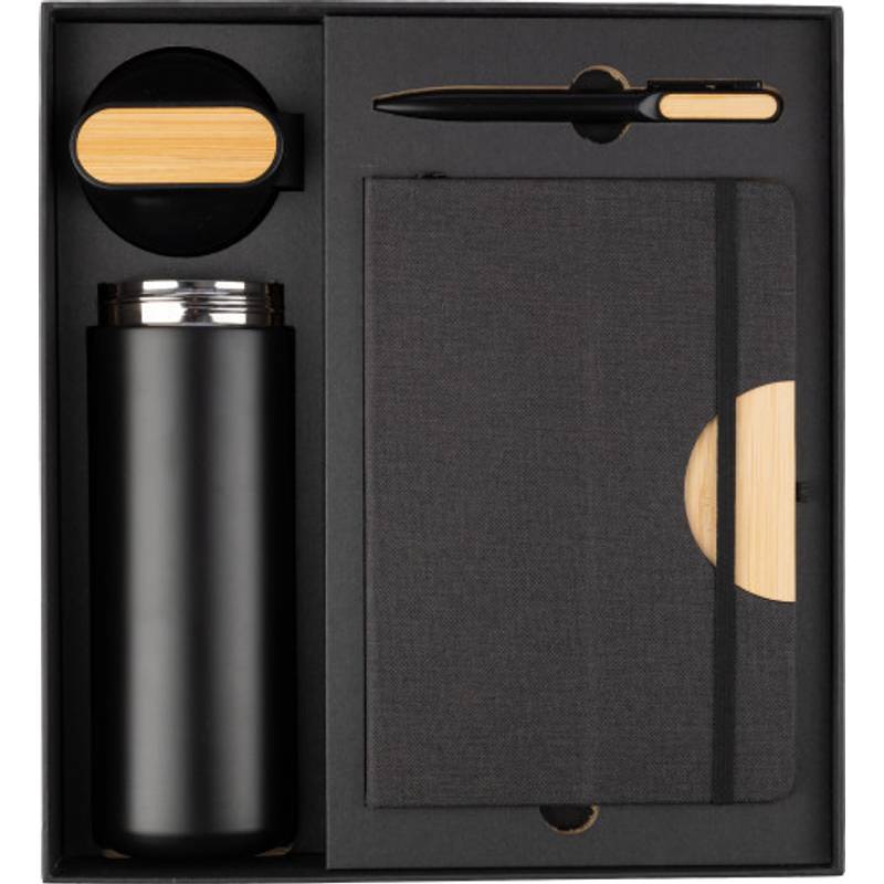 Černá kartonová dárková krabička Kurt, černá Černá kartonová dárková krabička Kurt, černá