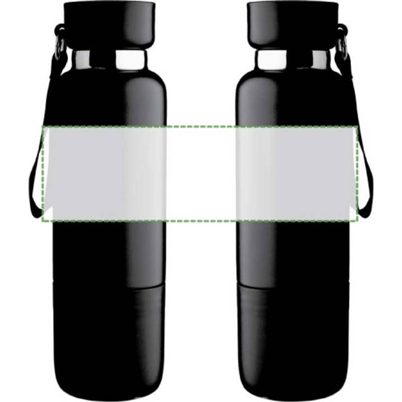 Nerezová dvojplášťová fľaša (500 ml) Lieselotte, čierna Nerezová dvojplášťová fľaša (500 ml) Lieselotte, čierna