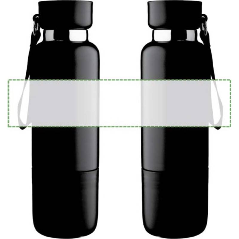 Nerezová dvojplášťová fľaša (500 ml) Lieselotte, čierna Nerezová dvojplášťová fľaša (500 ml) Lieselotte, čierna
