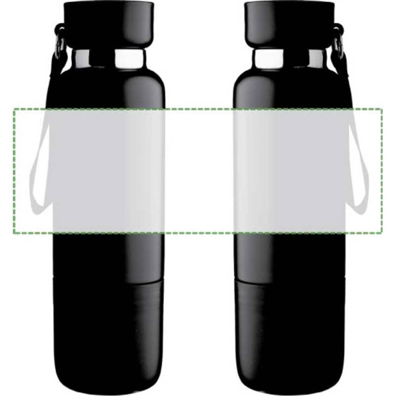 Nerezová dvojplášťová fľaša (500 ml) Lieselotte, čierna Nerezová dvojplášťová fľaša (500 ml) Lieselotte, čierna