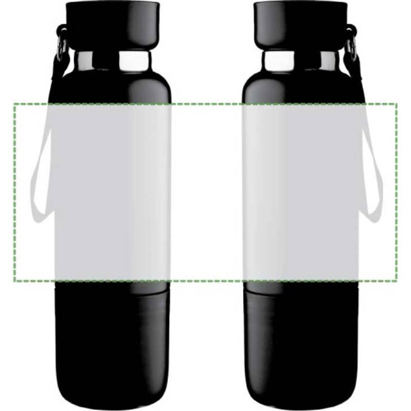 Nerezová dvojplášťová fľaša (500 ml) Lieselotte, čierna Nerezová dvojplášťová fľaša (500 ml) Lieselotte, čierna