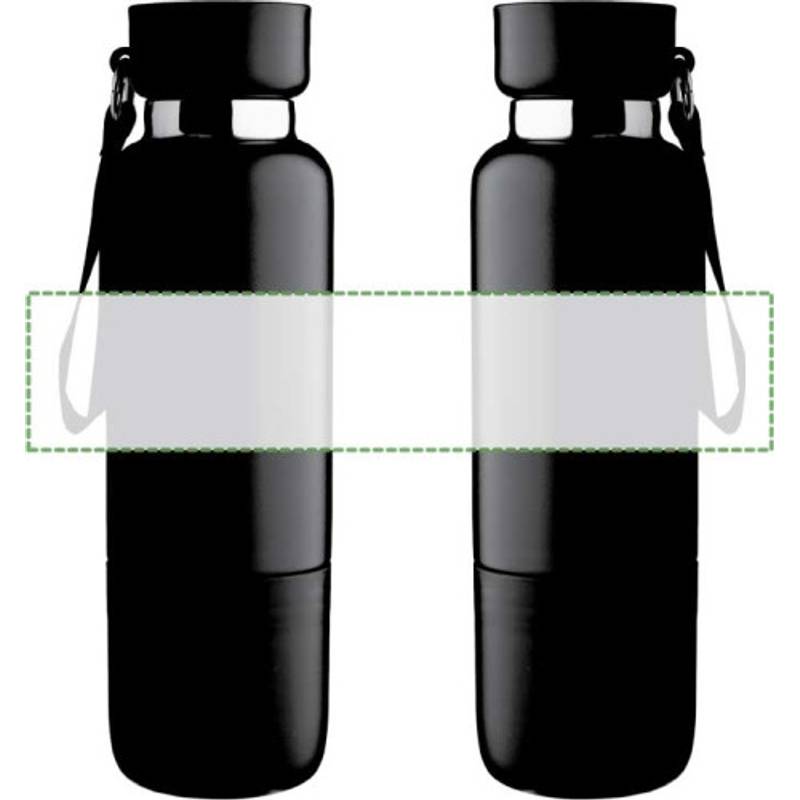 Nerezová dvojplášťová fľaša (500 ml) Lieselotte, čierna Nerezová dvojplášťová fľaša (500 ml) Lieselotte, čierna