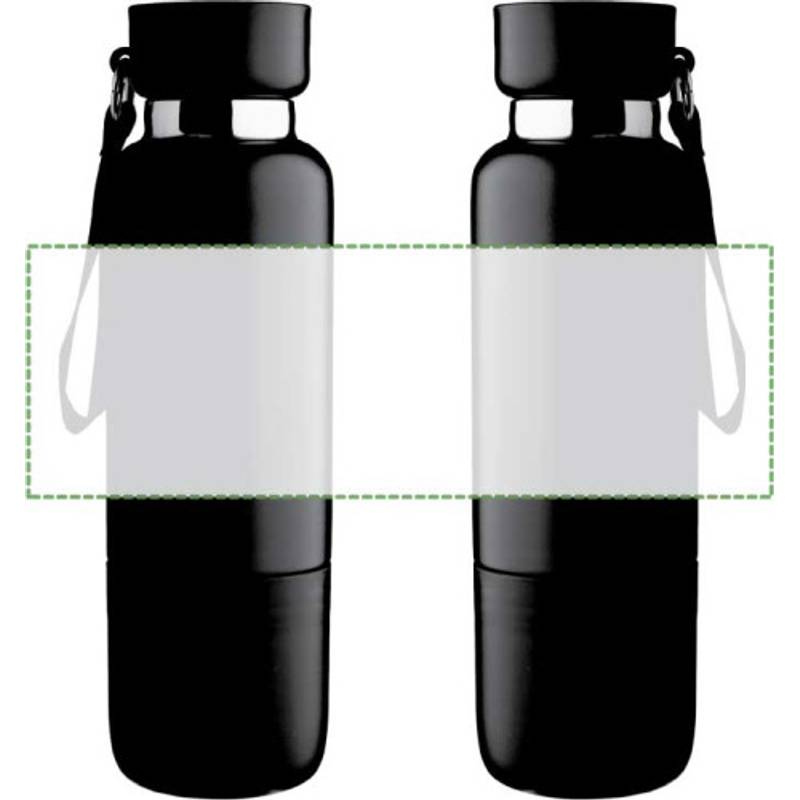 Nerezová dvojplášťová fľaša (500 ml) Lieselotte, čierna Nerezová dvojplášťová fľaša (500 ml) Lieselotte, čierna