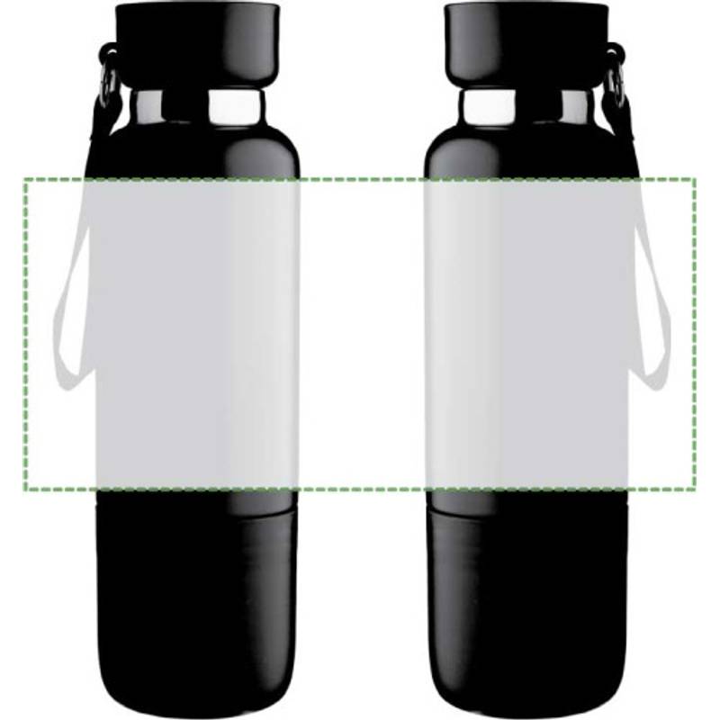 Nerezová dvojplášťová fľaša (500 ml) Lieselotte, čierna Nerezová dvojplášťová fľaša (500 ml) Lieselotte, čierna