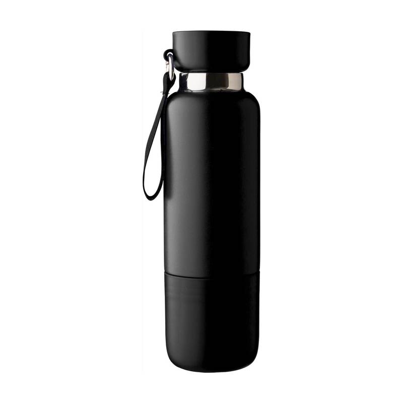 Nerezová dvojplášťová fľaša (500 ml) Lieselotte, čierna Nerezová dvojplášťová fľaša (500 ml) Lieselotte, čierna