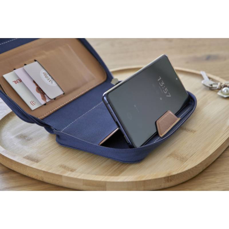 rPET cestovná peňaženka Susanne, čierna rPET cestovná peňaženka Susanne, čierna