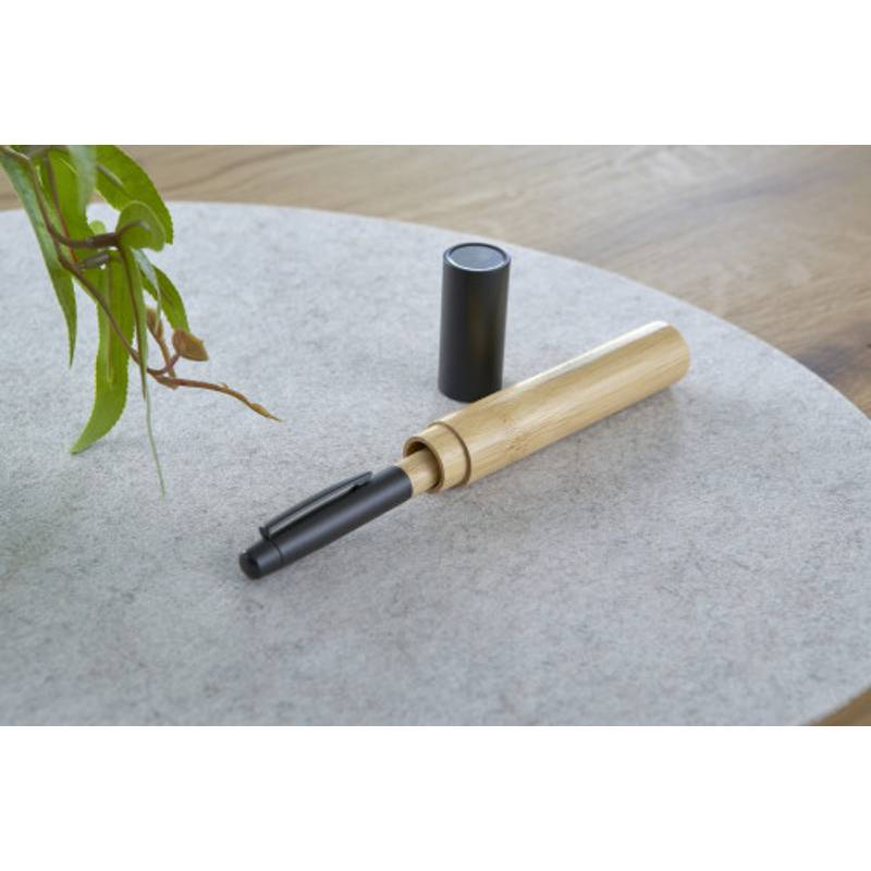 Nerezové kuličkové pero Anke, černá Nerezové kuličkové pero Anke, černá