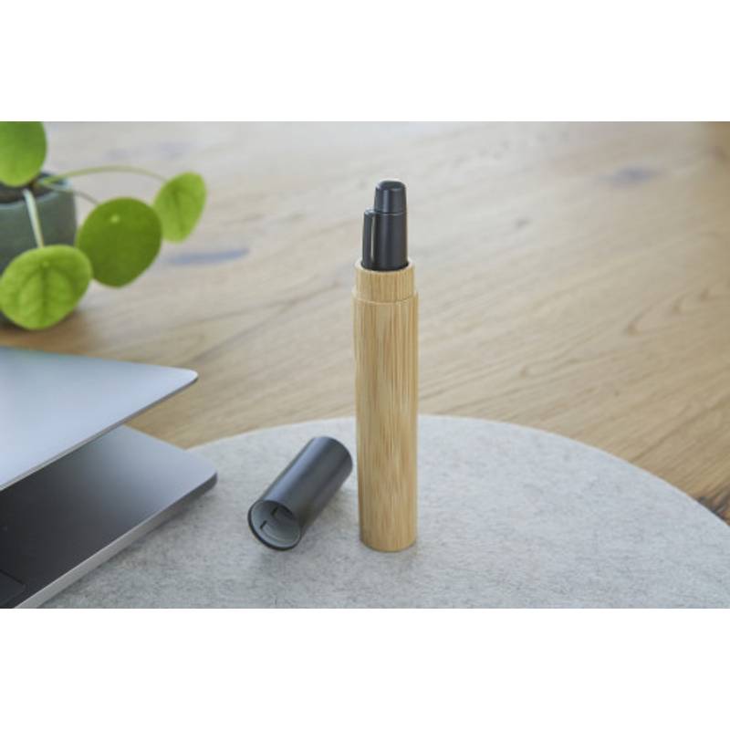 Nerezové kuličkové pero Anke, černá Nerezové kuličkové pero Anke, černá