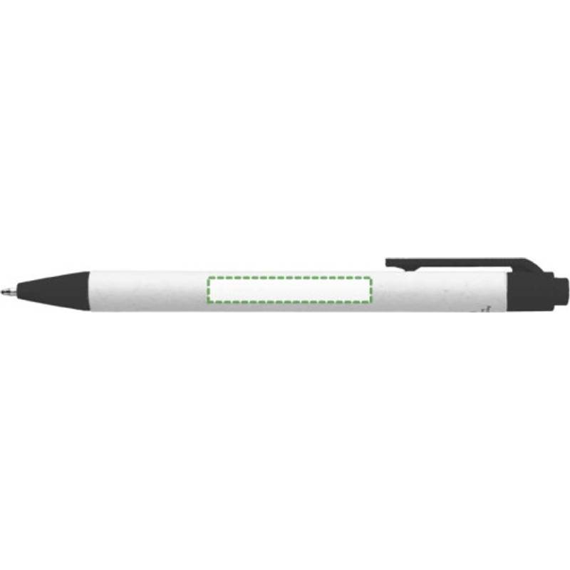 Kuličkové pero Heike z recyklovaného obalu mléka, černá Kuličkové pero Heike z recyklovaného obalu mléka, černá