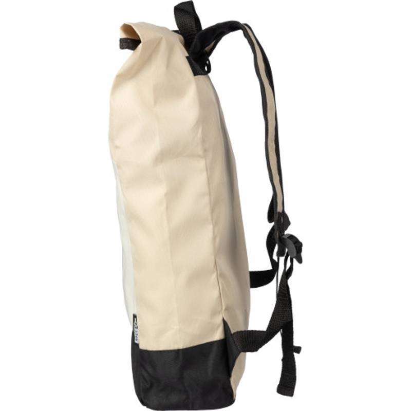 rPET (600D) rolovací batoh Marlene, hnědá béžová rPET (600D) rolovací batoh Marlene, hnědá béžová