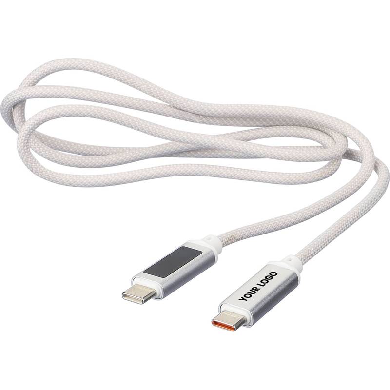 Nylonový nabíjecí kabel 100W Gerd, černá Nylonový nabíjecí kabel 100W Gerd, černá