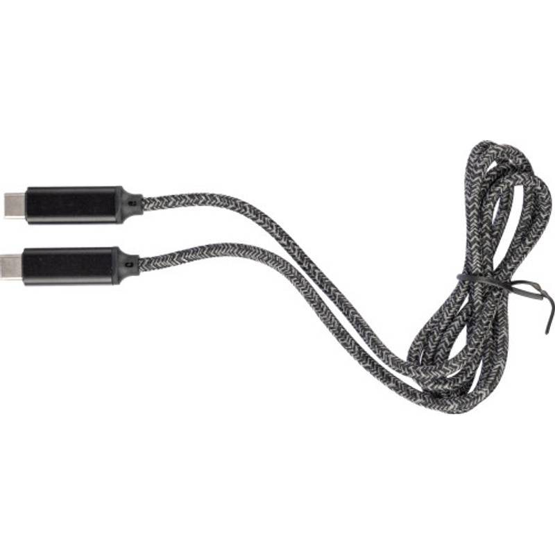 Nylonový nabíjecí kabel 100W Gerd, černá Nylonový nabíjecí kabel 100W Gerd, černá