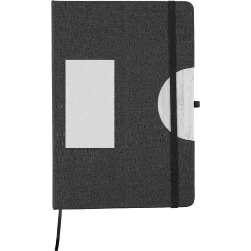 rPET (300D) notebook A5 Ernst, čierna rPET (300D) notebook A5 Ernst, čierna