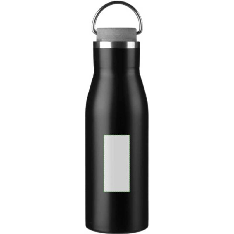 Recyklovaná nerezová fľaša Aline, čierna Recyklovaná nerezová fľaša Aline, čierna