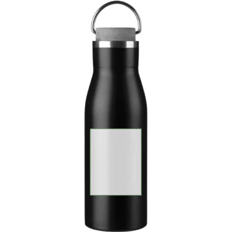 Recyklovaná nerezová fľaša Aline, čierna Recyklovaná nerezová fľaša Aline, čierna