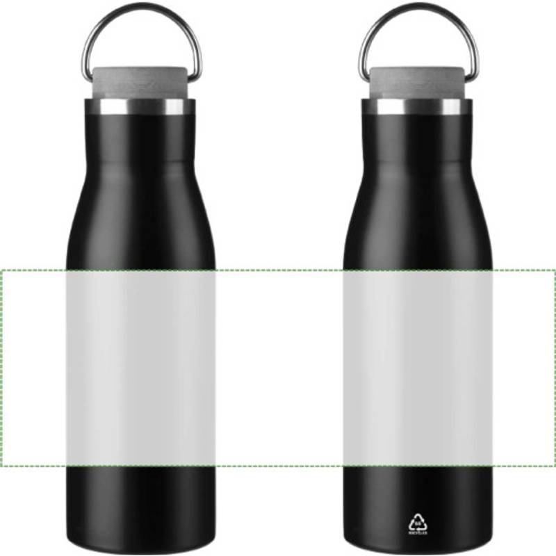 Recyklovaná nerezová fľaša Aline, čierna Recyklovaná nerezová fľaša Aline, čierna