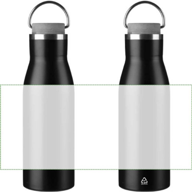 Recyklovaná nerezová fľaša Aline, čierna Recyklovaná nerezová fľaša Aline, čierna
