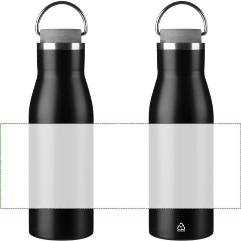 Recyklovaná nerezová fľaša Aline, čierna Recyklovaná nerezová fľaša Aline, čierna