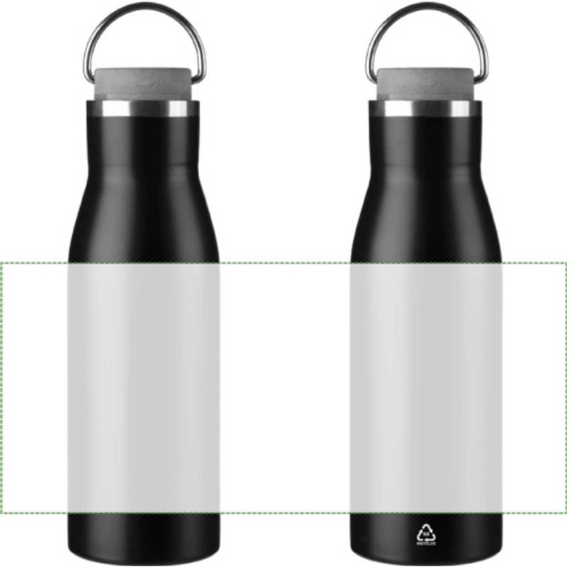 Recyklovaná nerezová fľaša Aline, čierna Recyklovaná nerezová fľaša Aline, čierna
