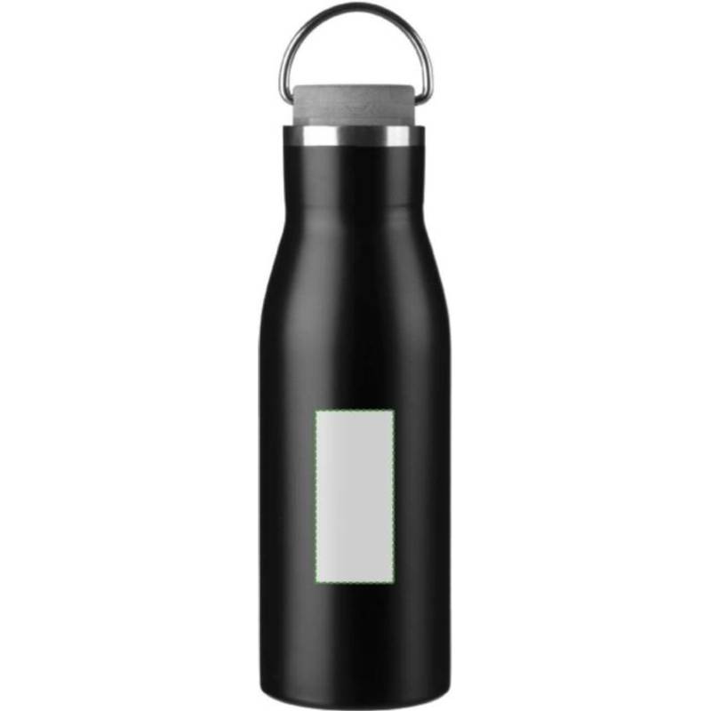 Recyklovaná nerezová fľaša Aline, čierna Recyklovaná nerezová fľaša Aline, čierna
