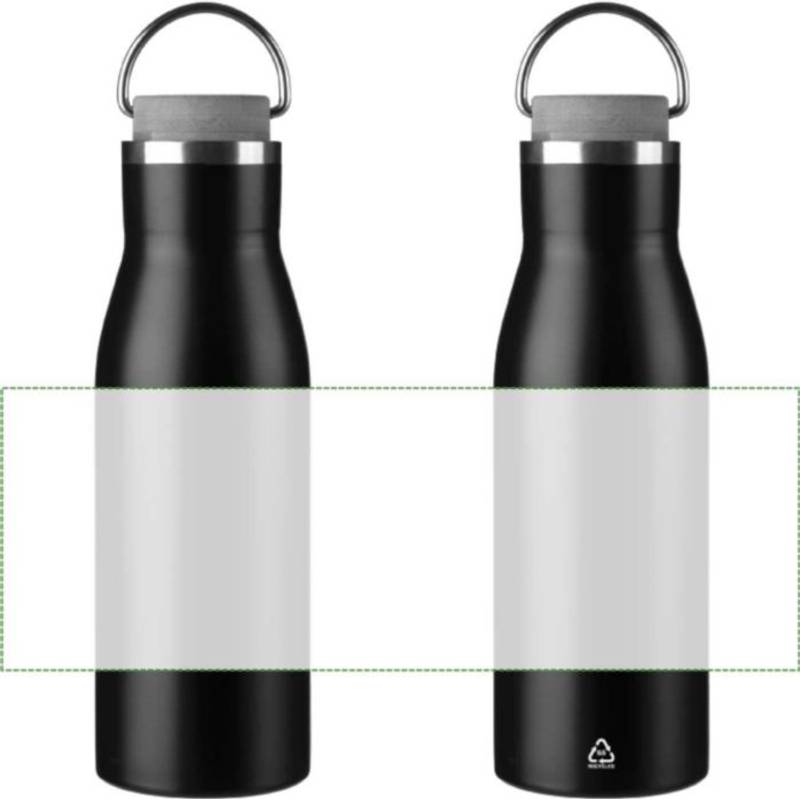 Recyklovaná nerezová fľaša Aline, čierna Recyklovaná nerezová fľaša Aline, čierna