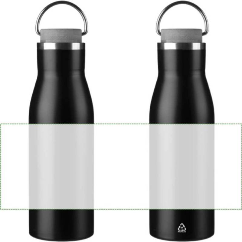 Recyklovaná nerezová fľaša Aline, čierna Recyklovaná nerezová fľaša Aline, čierna